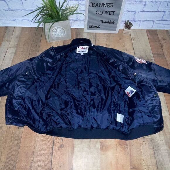 VINTAGE MAJESTIC AUTHENTIC COLLECTION NEW YORK YANKEES SATIN JACKET SIZE XL - Picture 9 of 11
